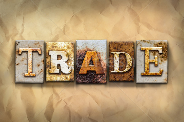 Trade Concept Rusted Metal Type Stock photo © enterlinedesign