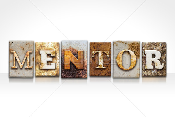 Mentor magasnyomás izolált fehér szó írott Stock fotó © enterlinedesign