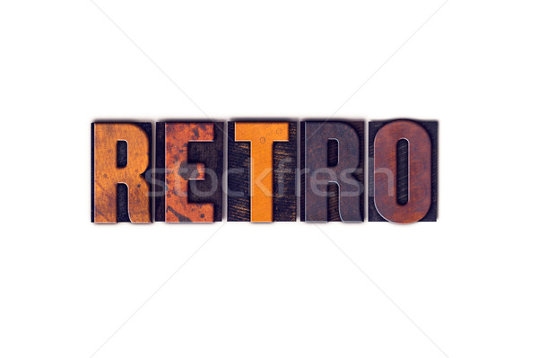 Retro Concept Isolated Letterpress Type Stock photo © enterlinedesign
