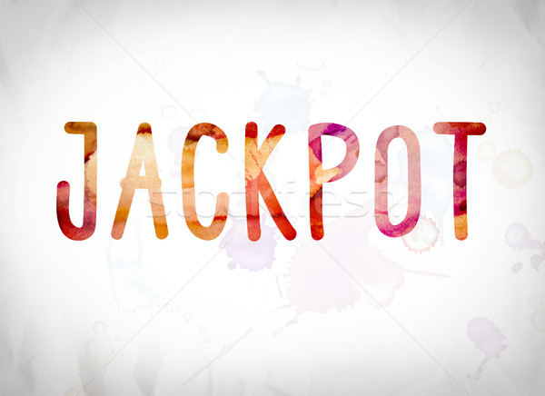 Jackpot Concept Watercolor Word Art Stock photo © enterlinedesign