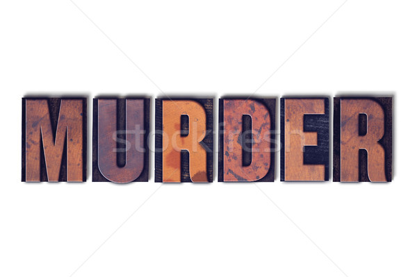 Moord geïsoleerd woord geschreven vintage Stockfoto © enterlinedesign
