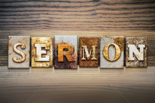 Sermon Concept Letterpress Theme Stock photo © enterlinedesign