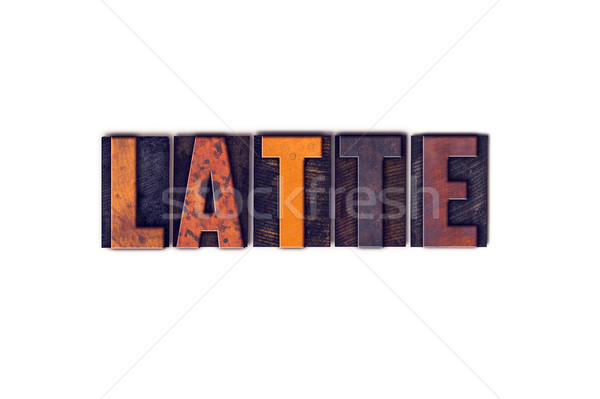 Stock photo: Latte Concept Isolated Letterpress Type