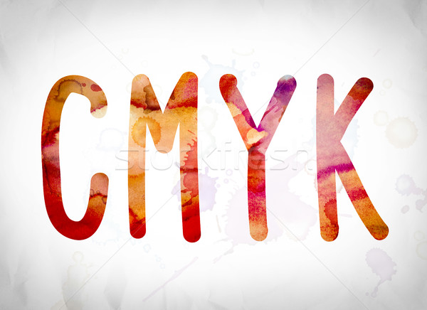 CMYK Concept Watercolor Word Art Stock photo © enterlinedesign