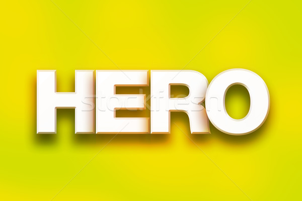 Hero Concept Colorful Word Art Stock photo © enterlinedesign