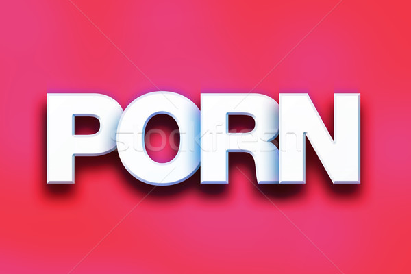Pornó színes szó művészet írott fehér Stock fotó © enterlinedesign