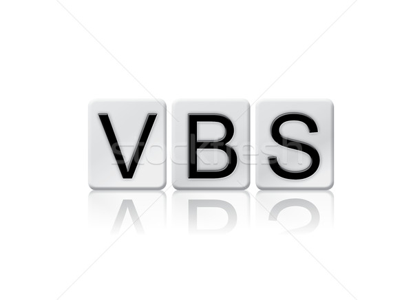 VBS Isolated Tiled Letters Concept and Theme Stock photo © enterlinedesign