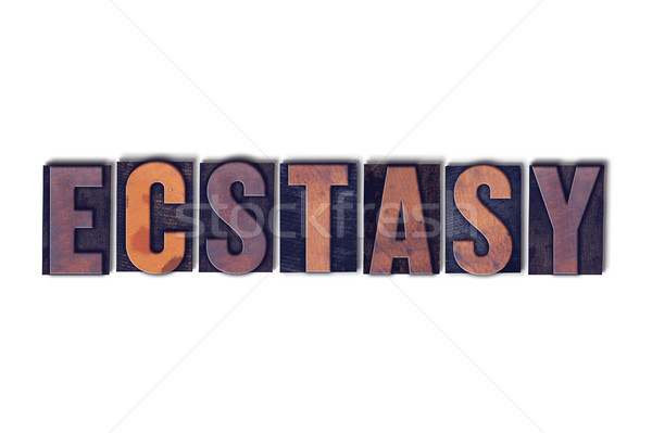 Ecstasy Concept Isolated Letterpress Word Stock photo © enterlinedesign