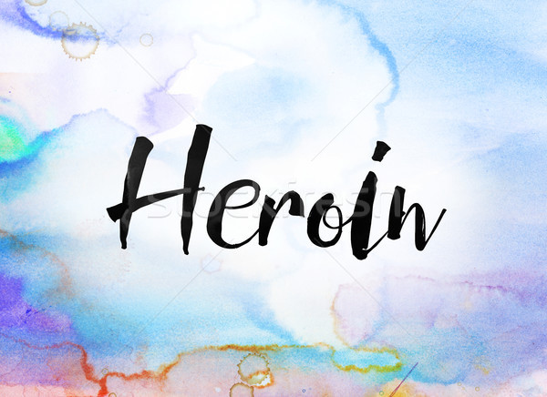 Heroin Concept Watercolor and Ink Painting Stock photo © enterlinedesign