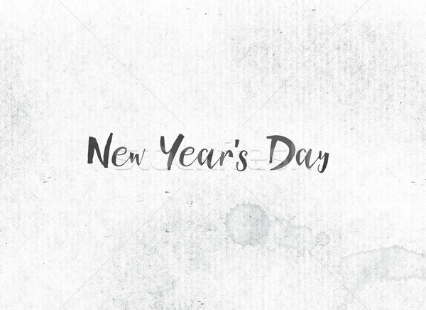 New Year's Day Concept Painted Ink Word and Theme Stock photo © enterlinedesign