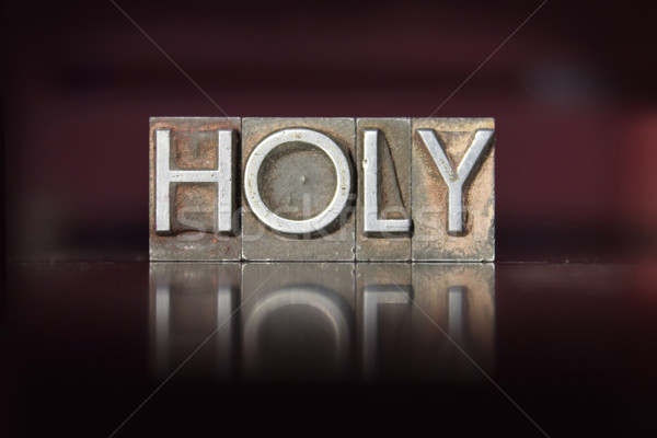 Holy Letterpress Stock photo © enterlinedesign
