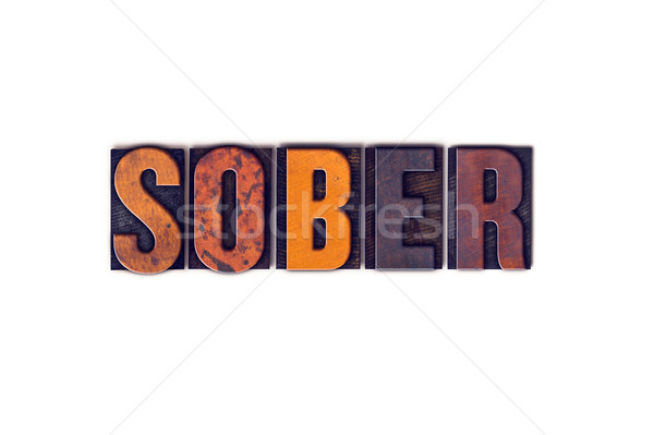 Sober Concept Isolated Letterpress Type Stock photo © enterlinedesign