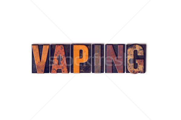 Vaping Concept Isolated Letterpress Type Stock photo © enterlinedesign