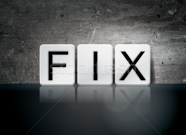 Fix Tiled Letters Concept and Theme Stock photo © enterlinedesign