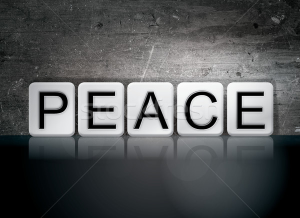 Peace Tiled Letters Concept and Theme Stock photo © enterlinedesign