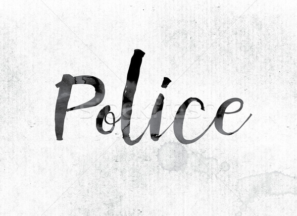 Police Concept Painted in Ink Stock photo © enterlinedesign