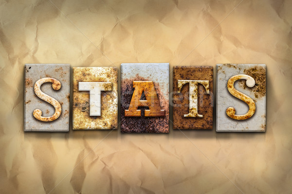 Stats Concept Rusted Metal Type Stock photo © enterlinedesign