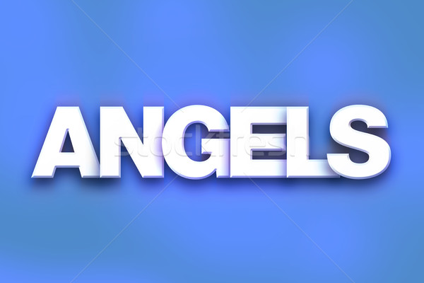 Angels Concept Colorful Word Art stock photo © enterlinedesign