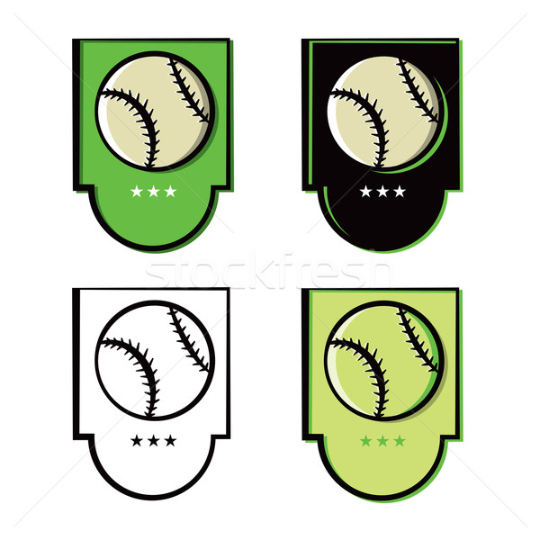 Baseball Emblem Icons Set Stock photo © enterlinedesign