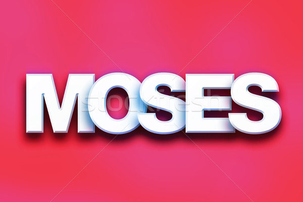 Moses Concept Colorful Word Art Stock photo © enterlinedesign