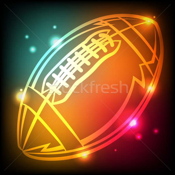 Glowing American Football Icon Illustration Stock photo © enterlinedesign