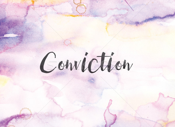 Conviction Concept Watercolor and Ink Painting Stock photo © enterlinedesign