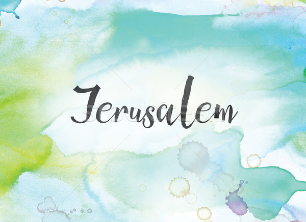 Stock photo: Jerusalem Concept Watercolor and Ink Painting