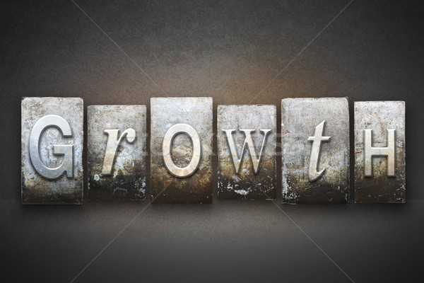 Growth Letterpress Stock photo © enterlinedesign