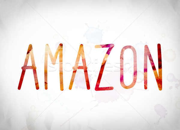 Amazon Concept Watercolor Word Art Stock photo © enterlinedesign