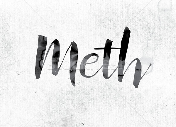 Stock photo: Meth Concept Painted in Ink