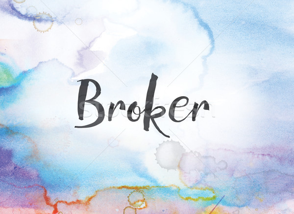 Broker Concept Watercolor and Ink Painting Stock photo © enterlinedesign