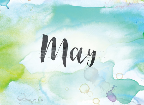 May Concept Watercolor and Ink Painting Stock photo © enterlinedesign