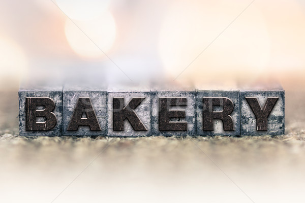 Bakery Concept Vintage Letterpress Type Stock photo © enterlinedesign