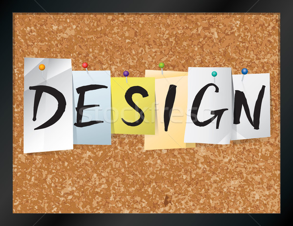 Design Bulletin Board Theme Illustration Stock photo © enterlinedesign