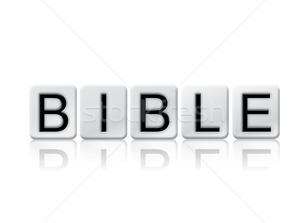 Bible isolato piastrellato lettere parola scritto Foto d'archivio © enterlinedesign