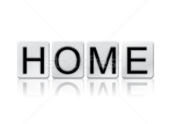 Home Isolated Tiled Letters Concept and Theme Stock photo © enterlinedesign