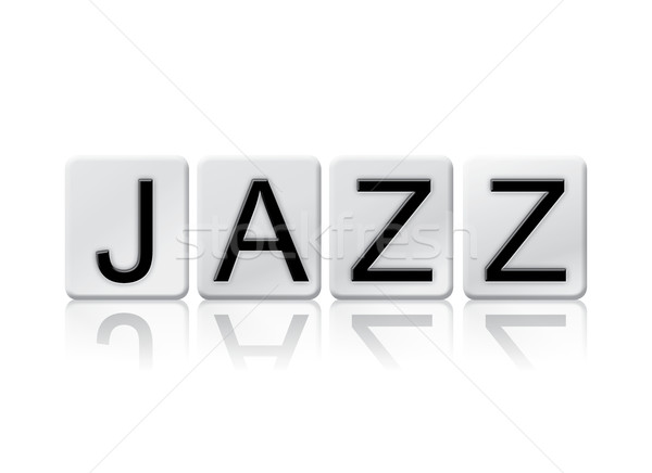 Jazz aislado azulejos cartas palabra escrito Foto stock © enterlinedesign