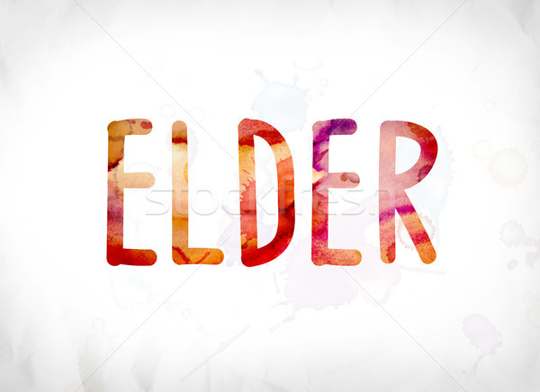 Elder Concept Painted Watercolor Word Art Stock photo © enterlinedesign