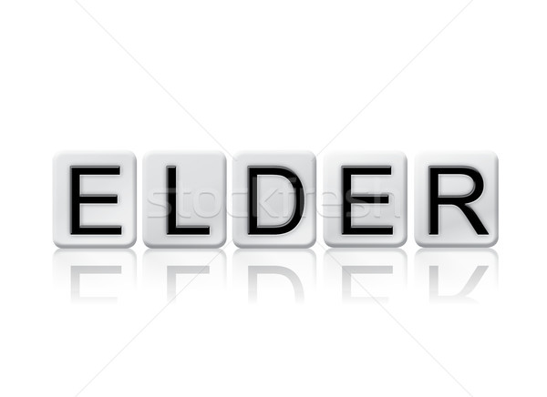 Elder Concept Tiled Word Isolated on White Stock photo © enterlinedesign