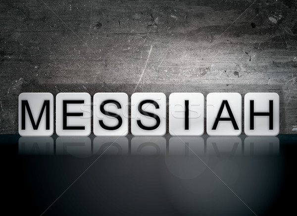 Stock foto: Messias · gefliesten · Briefe · Wort · geschrieben · weiß