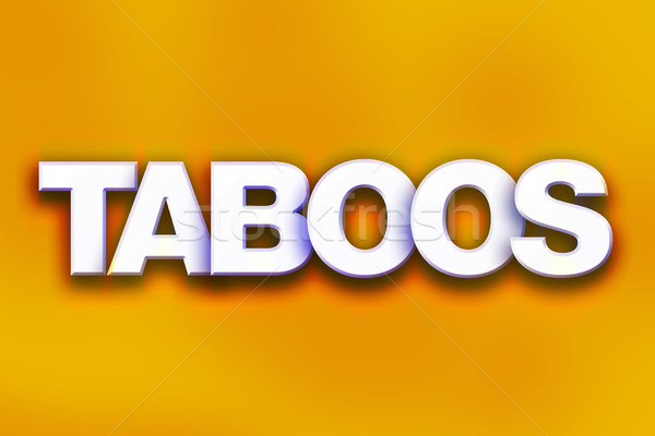 Taboos Concept Colorful Word Art Stock photo © enterlinedesign