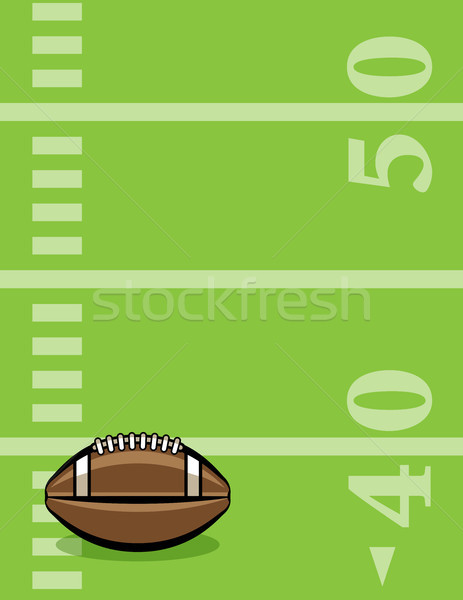 American Football Ball and Field Background Illustration Stock photo © enterlinedesign