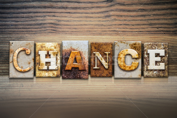Chance Concept Letterpress Theme Stock photo © enterlinedesign
