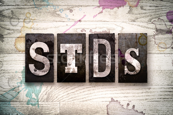 STDs Concept Metal Letterpress Type Stock photo © enterlinedesign