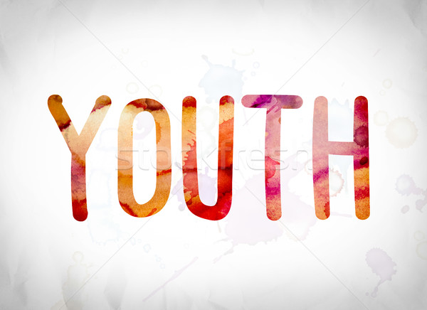 Youth Concept Watercolor Word Art Stock photo © enterlinedesign