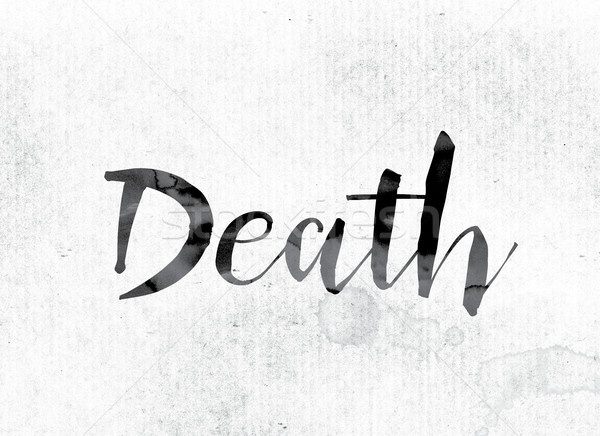 Death Concept Painted in Ink Stock photo © enterlinedesign