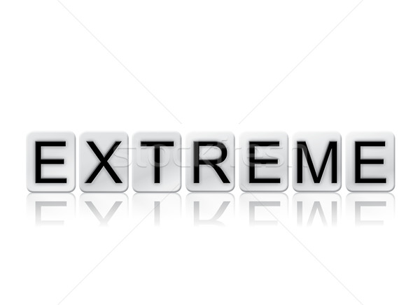 Extreme Isolated Tiled Letters Concept and Theme Stock photo © enterlinedesign