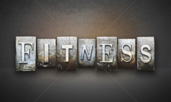 Fitness Letterpress Stock photo © enterlinedesign