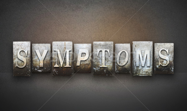 Symptoms Letterpress Stock photo © enterlinedesign