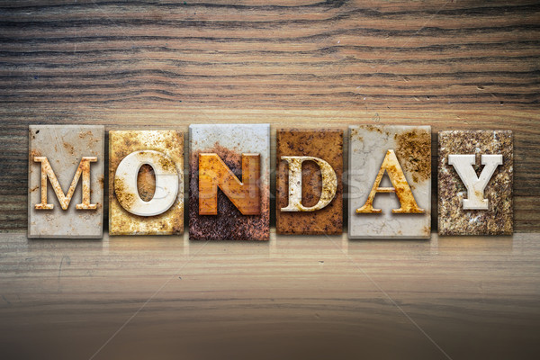 Monday Concept Letterpress Theme Stock photo © enterlinedesign